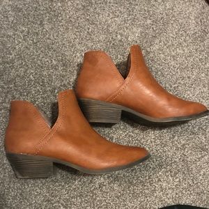 Tan ankle booties